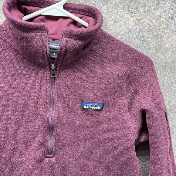 Patagonia Sweater Women Small Burgundy Half Zip Fleece Better Pullover 25618 - Picture 9 of 13